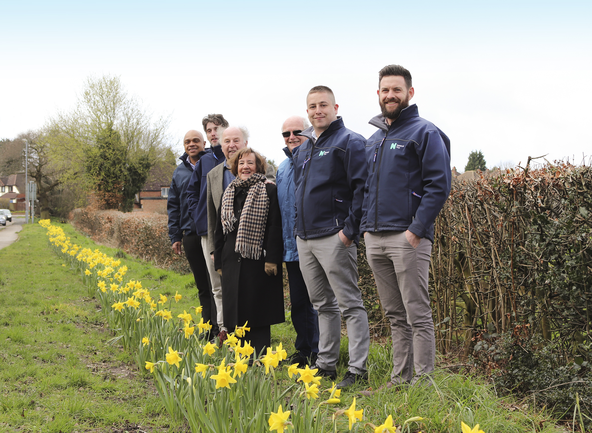Photo of the daffodils with those involved