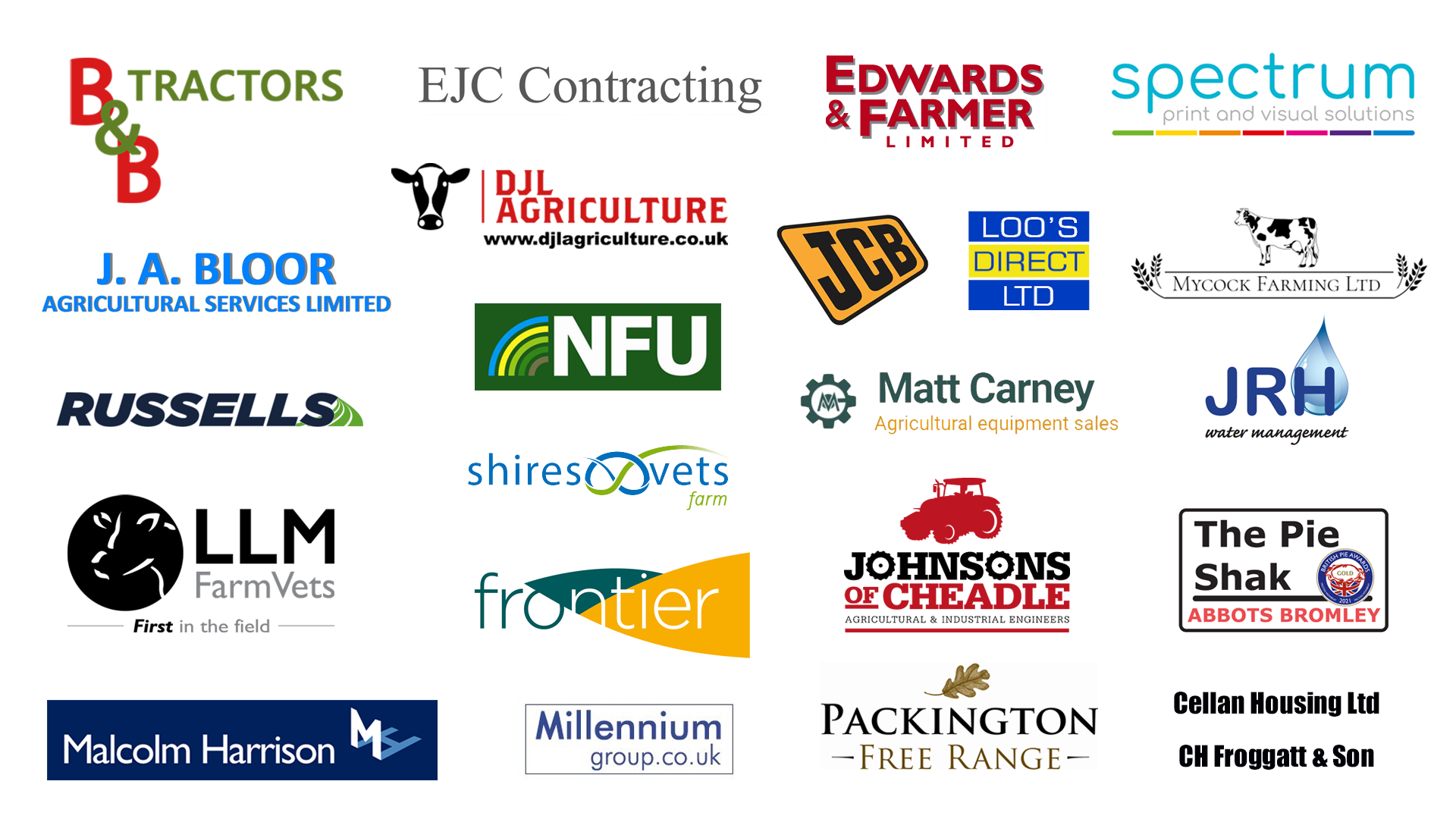 Graphic of sponsors' logos
