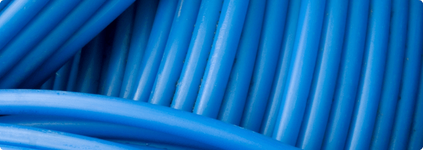 Blue poly pipe