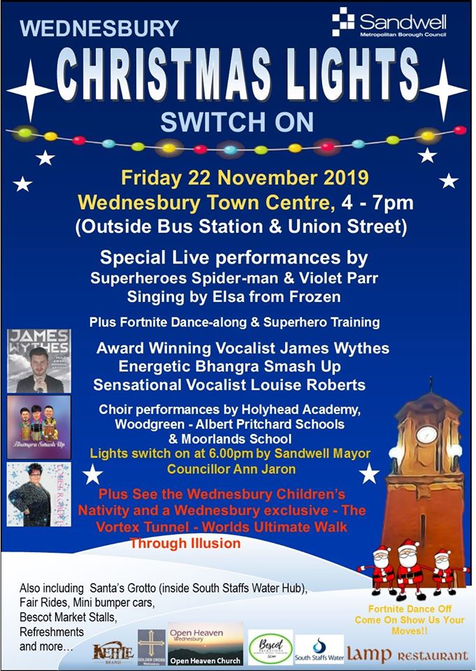 Christmas lights switch-on poster