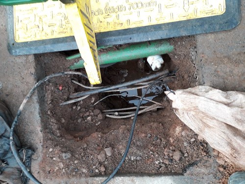 Photo of cables underground