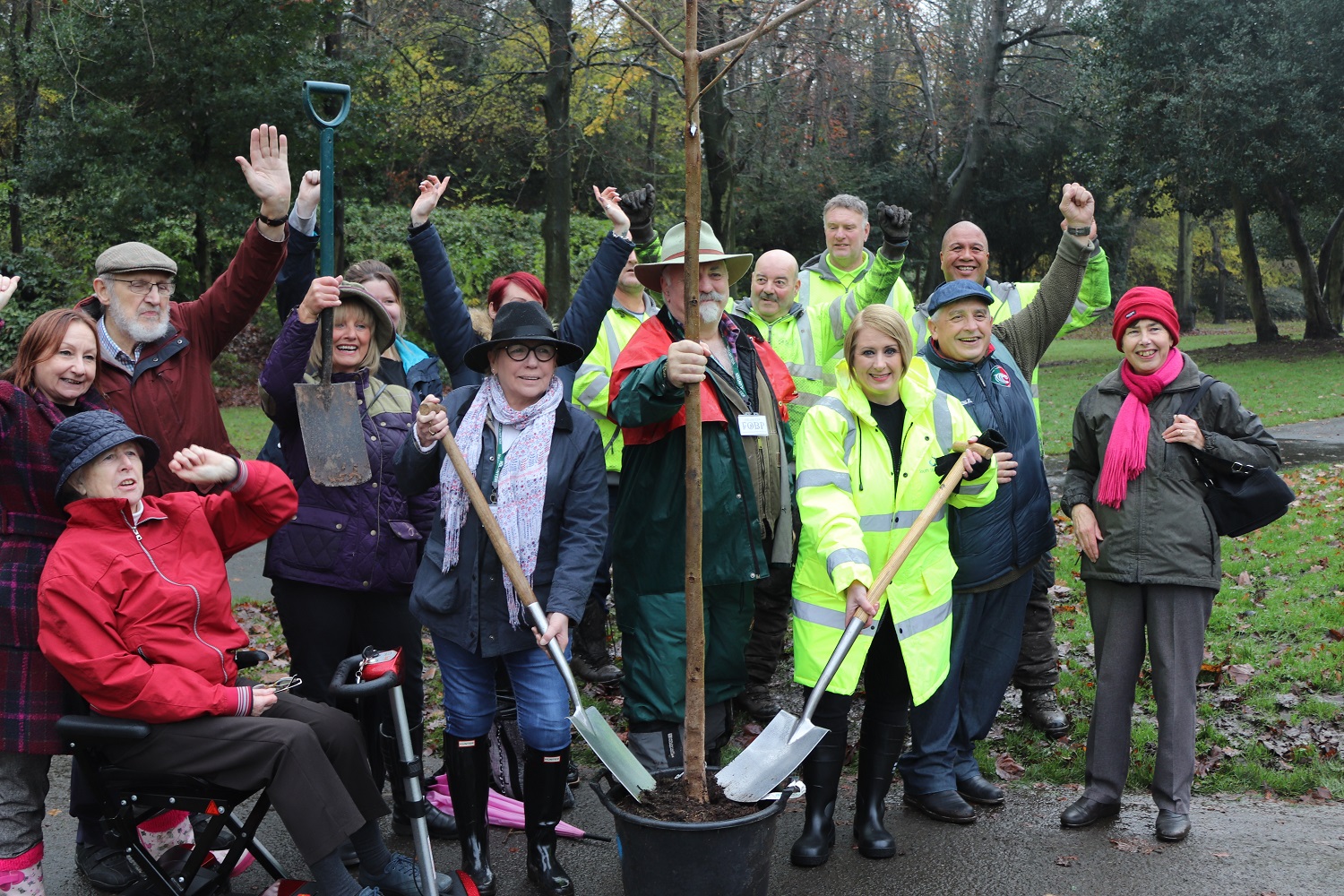 Photo of the tree planting team