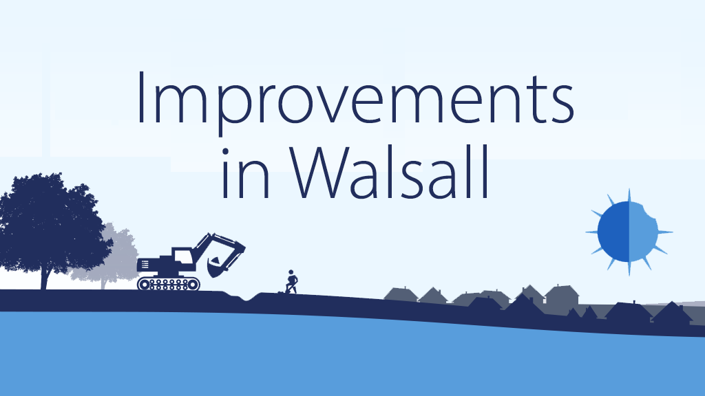 Graphic stating "Improvements in Walsall"