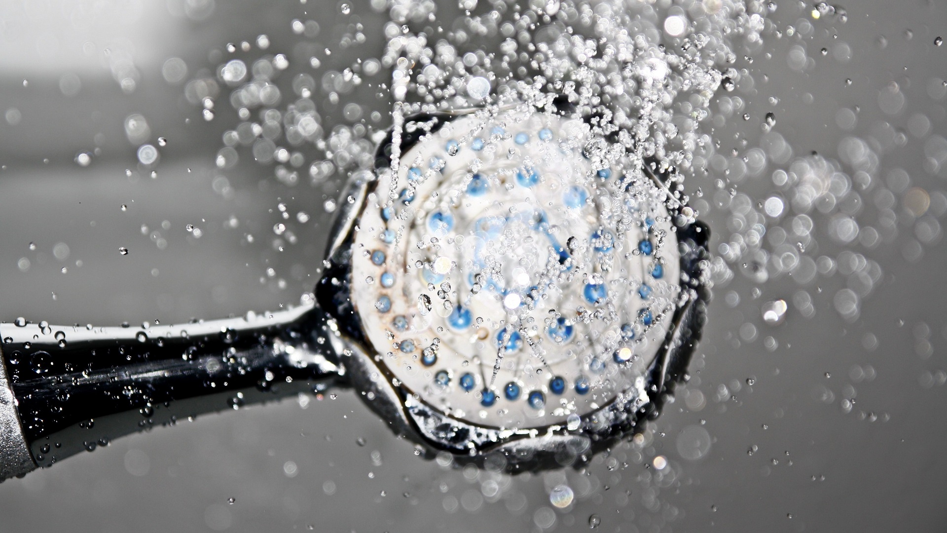 Photo of a running showerhead