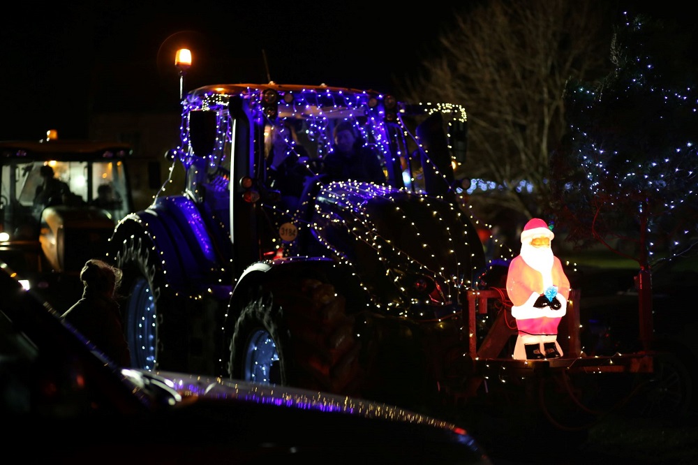 Photo of decorated tractor