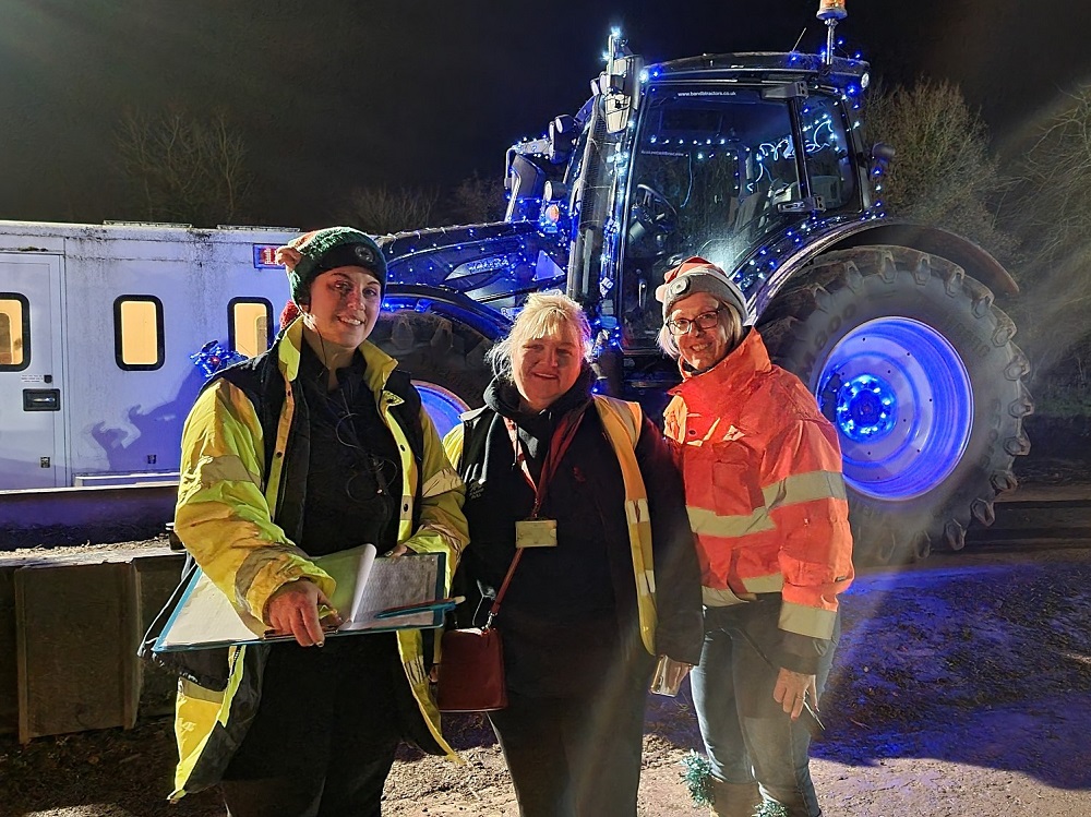 Photo of Nina (SSW), Jo (Air Ambulance) and Julia SYFC.