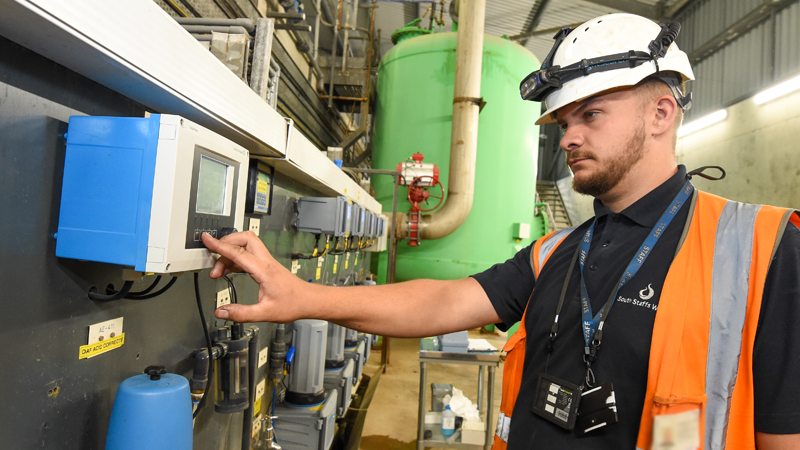 A South Staffs technician working in the field