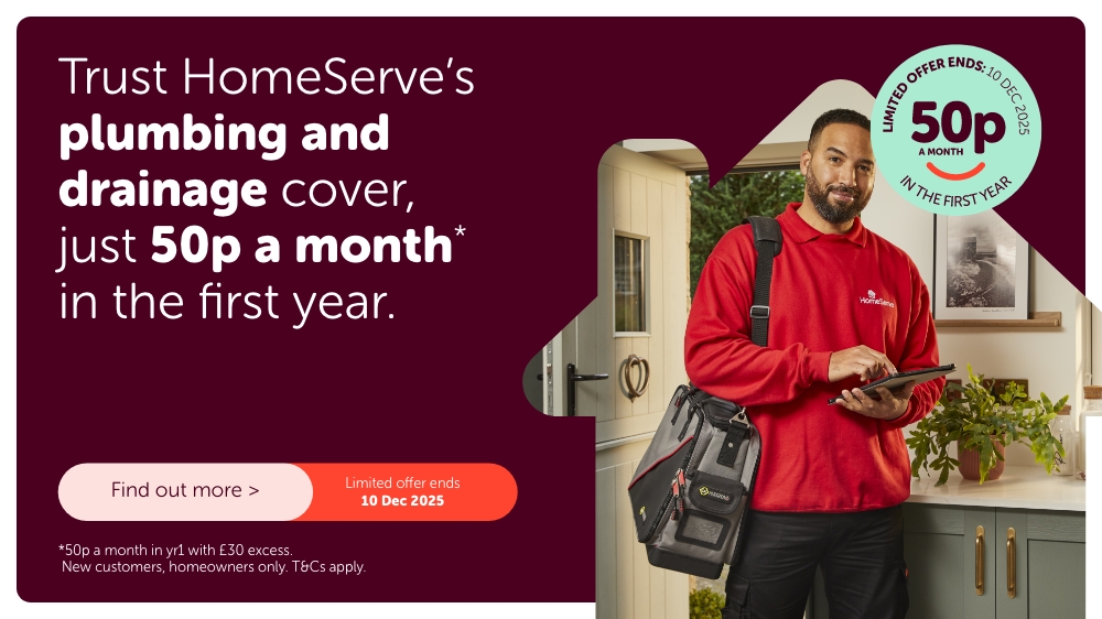HomeServe 50pm a month offer ends 10 December 2025