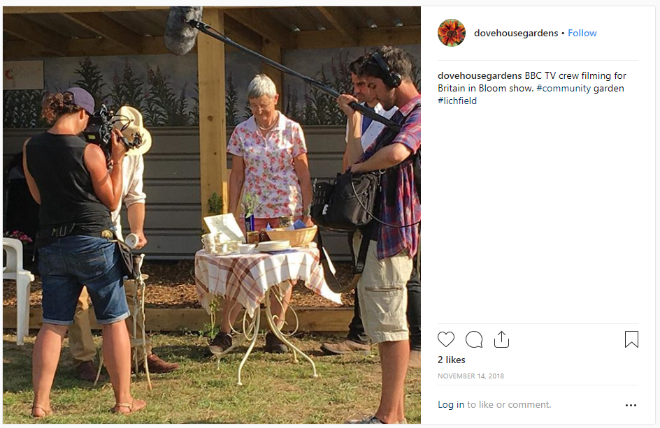 Screenshot of the Community Garden's Instagram photo